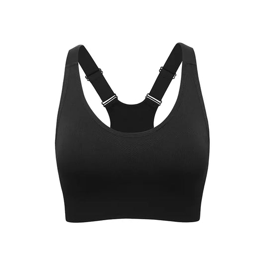 Seamless Racerback Sports Bra for Women, High Support Padded Wireless Crop Top with Adjustable Straps, Athletic Fitted for Yoga & Gym Workout, Gym Clothes Workout, Cropped Activewear, Seamless Lightweight Workout