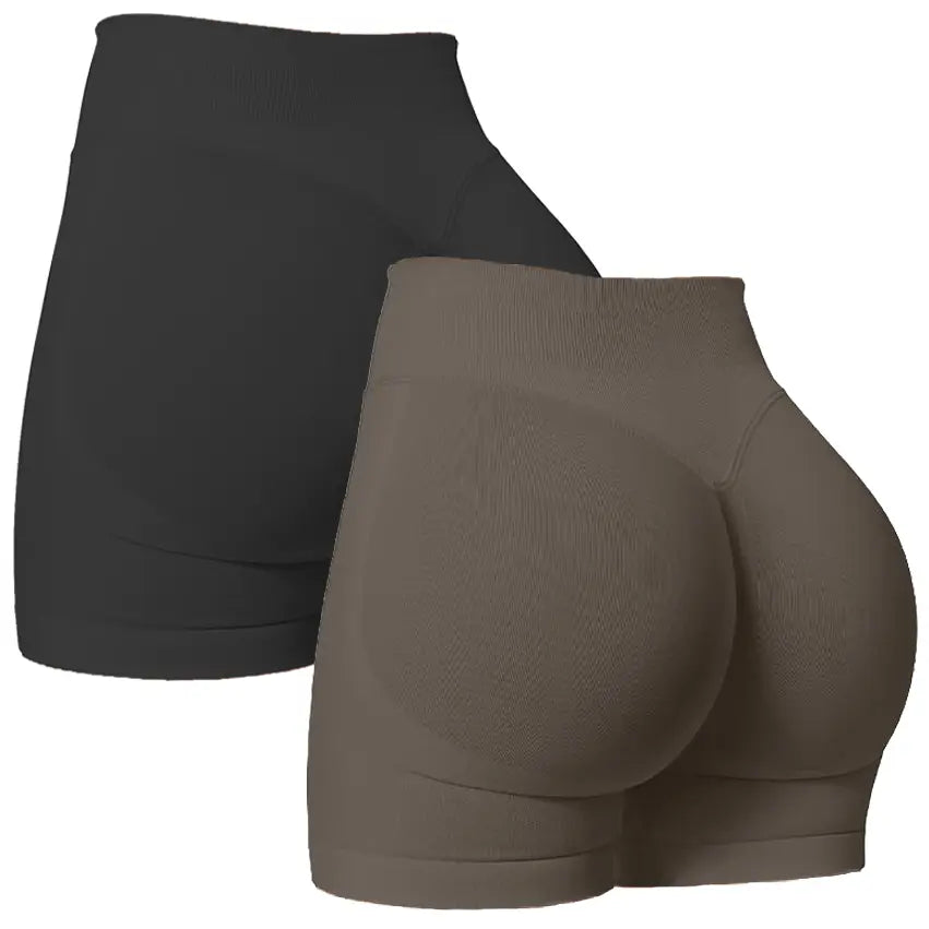 DEEFY Impact Shorts Gymwear Women Yoga Fitness Gym Sportswear Workout Hidden Scrunch Butt Lifting 4.5" Seamless Shorts