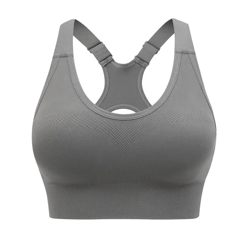 Seamless Racerback Sports Bra for Women, High Support Padded Wireless Crop Top with Adjustable Straps, Athletic Fitted for Yoga & Gym Workout, Gym Clothes Workout, Cropped Activewear, Seamless Lightweight Workout