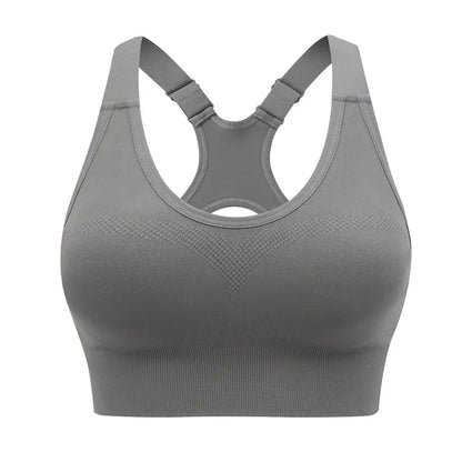 Seamless Racerback Sports Bra for Women, High Support Padded Wireless Crop Top with Adjustable Straps, Athletic Fitted for Yoga & Gym Workout, Gym Clothes Workout, Cropped Activewear, Seamless Lightweight Workout