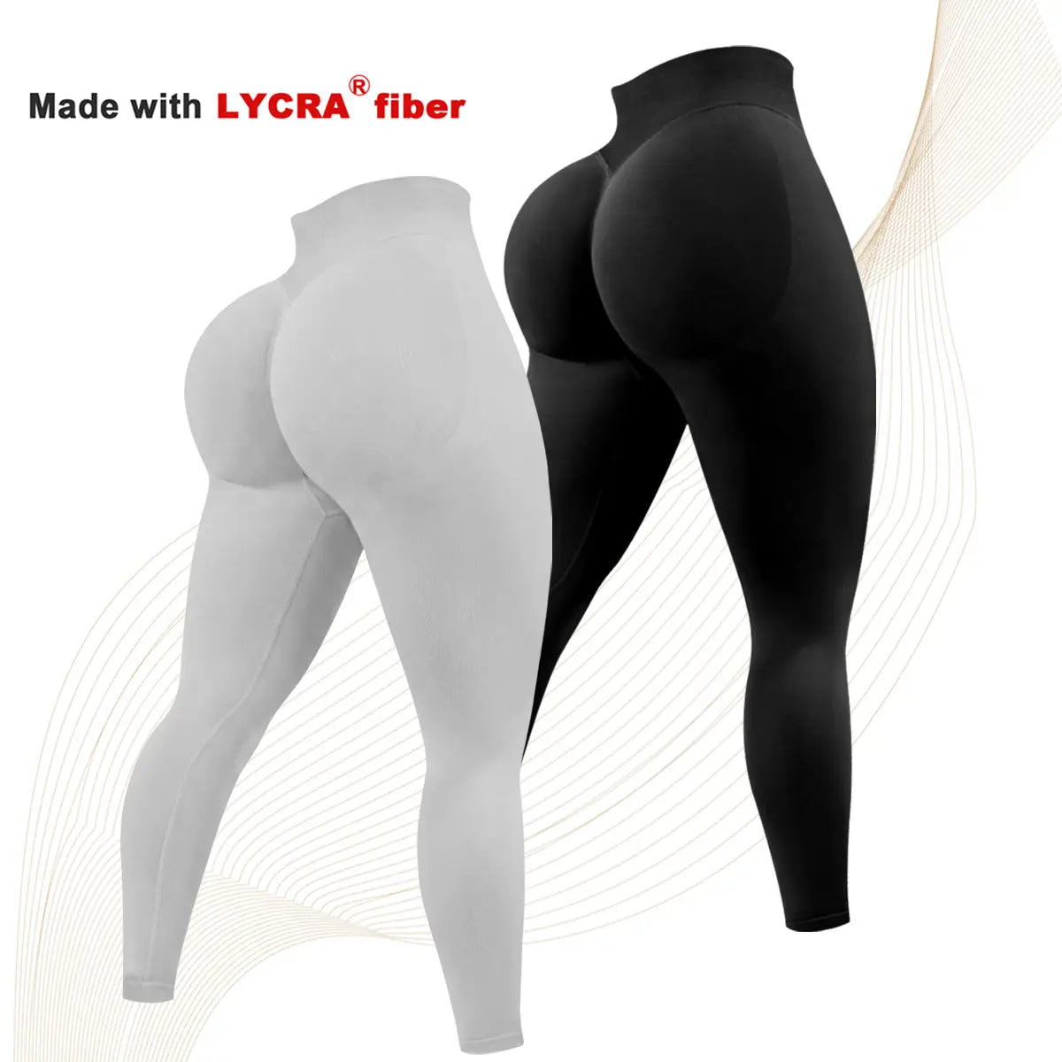 2 Pcs Lycra New Color Impact Leggings Fitness Gymwear, Tummy Control, Scrunch Butt Lifting Sportswear Workout Yoga Gym Pants Women’S Solid High Waist Sports Leggings, High Stretch Seamless Yoga Leggings