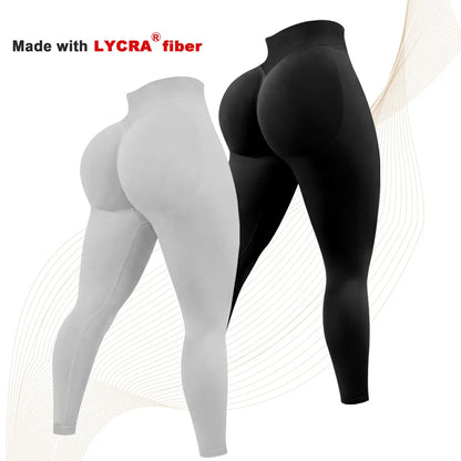 2 Pcs Lycra New Color Impact Leggings Fitness Gymwear, Tummy Control, Scrunch Butt Lifting Sportswear Workout Yoga Gym Pants Women’S Solid High Waist Sports Leggings, High Stretch Seamless Yoga Leggings