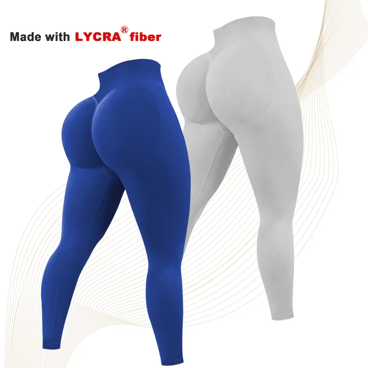 2 Pcs Lycra New Color Impact Leggings Fitness Gymwear, Tummy Control, Scrunch Butt Lifting Sportswear Workout Yoga Gym Pants Women’S Solid High Waist Sports Leggings, High Stretch Seamless Yoga Leggings