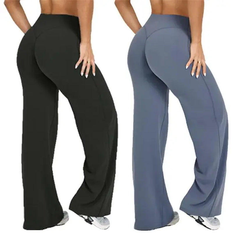 DENFY Softmotion Straight Leg Bottoms 31" Inseam Fitness Gymwear Women Workout Leggings Gym Sportswear Outdoor Sports Yoga Pants Sav Wide Leg Pants