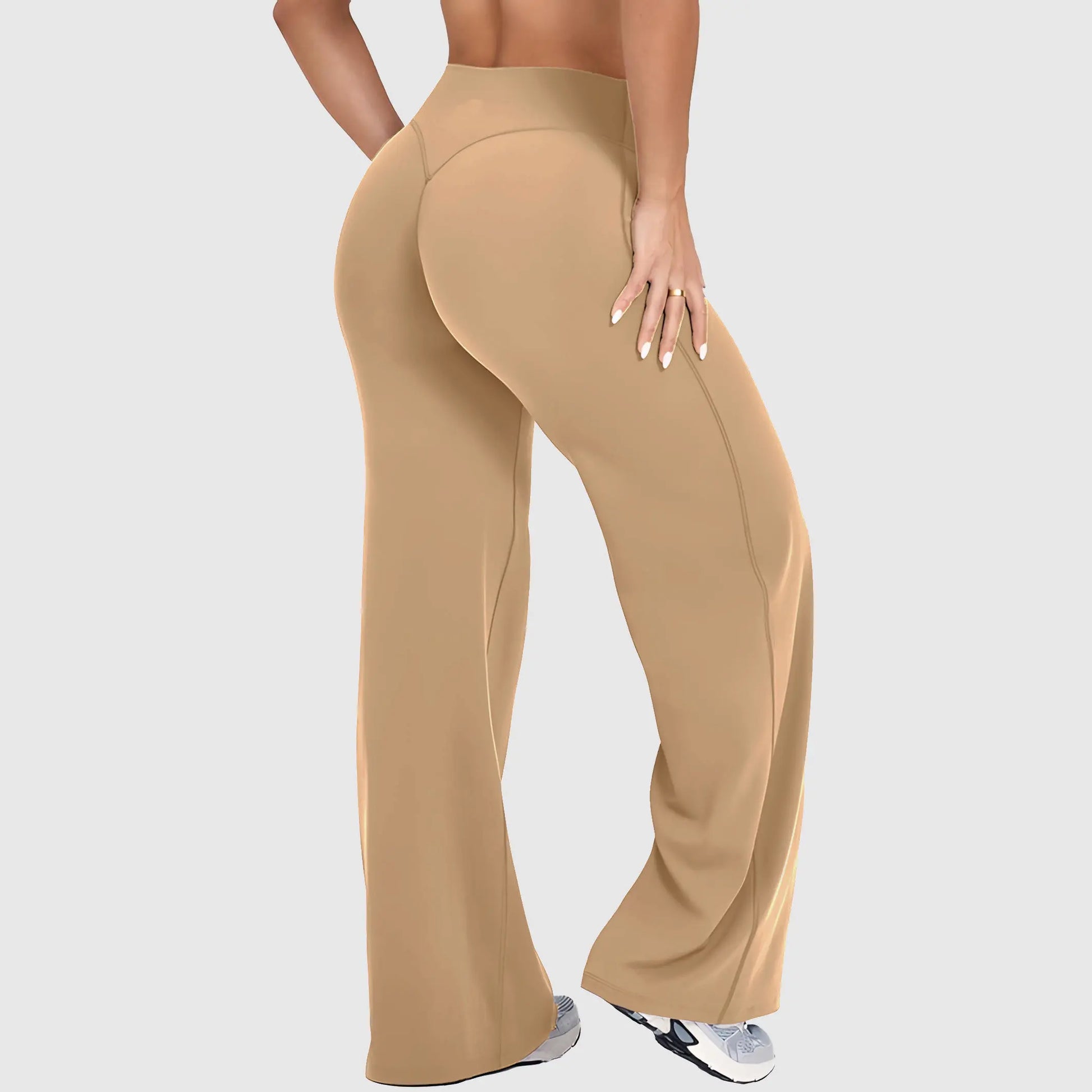 DENFY Softmotion Straight Leg Bottoms 31" Inseam Fitness Gymwear Women Workout Leggings Gym Sportswear Outdoor Sports Yoga Pants Sav Wide Leg Pants