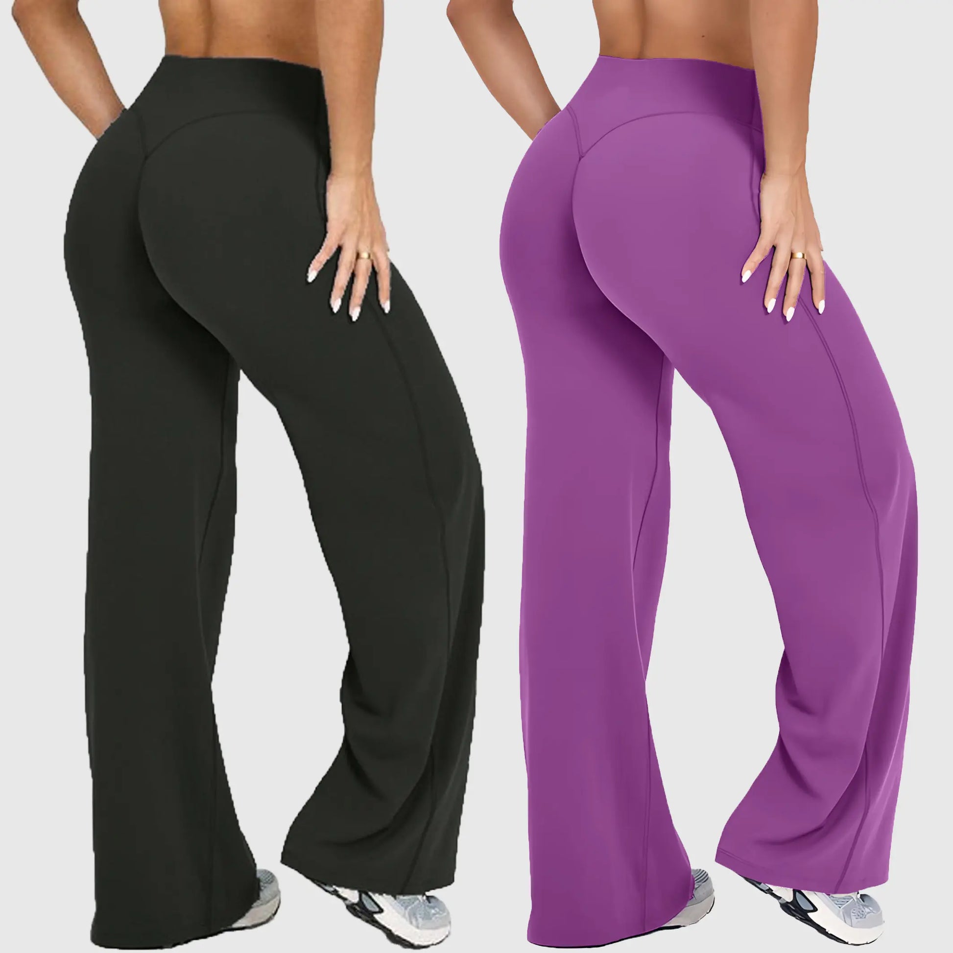 DENFY Softmotion Straight Leg Bottoms 31" Inseam Fitness Gymwear Women Workout Leggings Gym Sportswear Outdoor Sports Yoga Pants Sav Wide Leg Pants
