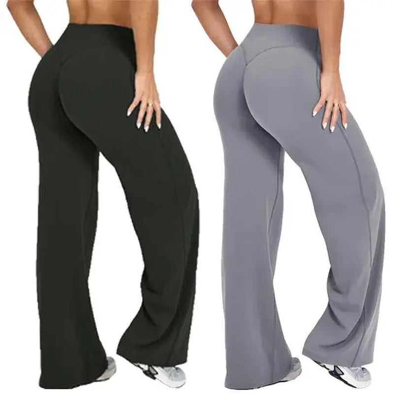 DENFY Softmotion Straight Leg Bottoms 31" Inseam Fitness Gymwear Women Workout Leggings Gym Sportswear Outdoor Sports Yoga Pants Sav Wide Leg Pants