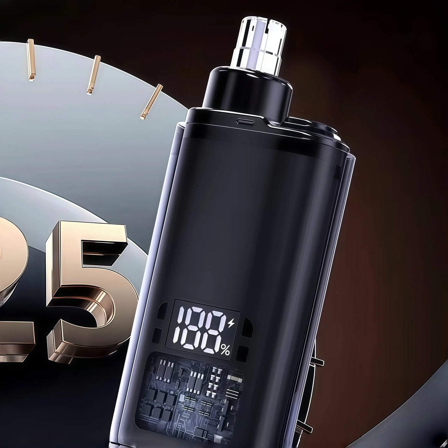 2026 New Nose & Ear Hair Trimmer for Men, Rechargeable Painless Facial Hair Shaver with LED Display, IPX7 Waterproof, Dual Edge Blades, Compact Portable Design, Secure Distance Trimming, Abs Face Smoothing Function, Storage Box, Painless Trim, 360 Degree,
