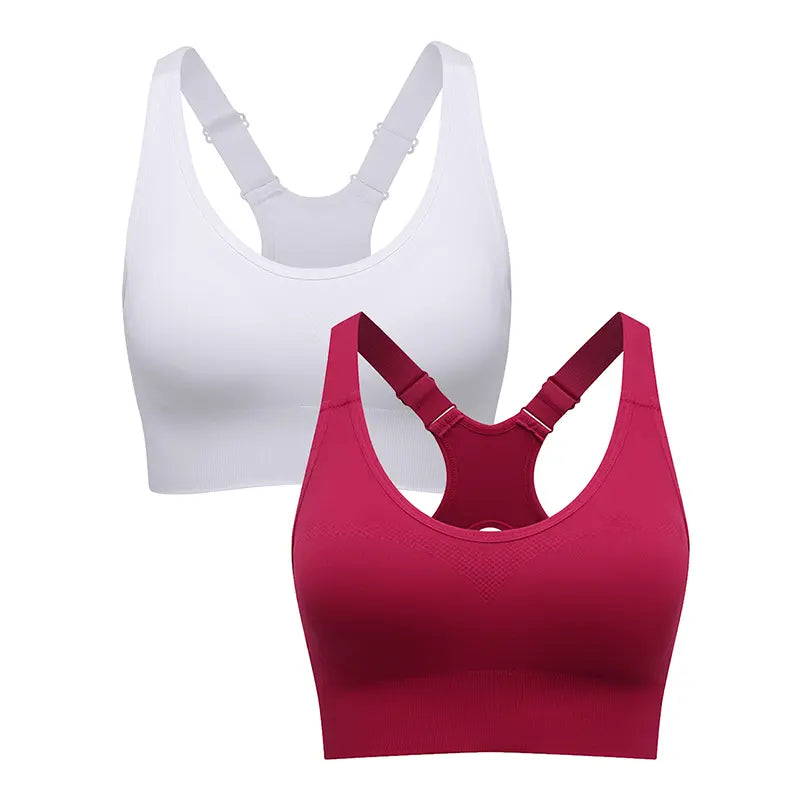 Seamless Racerback Sports Bra for Women, High Support Padded Wireless Crop Top with Adjustable Straps, Athletic Fitted for Yoga & Gym Workout, Gym Clothes Workout, Cropped Activewear, Seamless Lightweight Workout