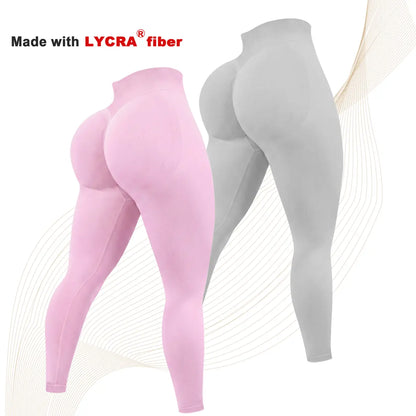 2 Pcs Lycra New Color Impact Leggings Fitness Gymwear, Tummy Control, Scrunch Butt Lifting Sportswear Workout Yoga Gym Pants Women’S Solid High Waist Sports Leggings, High Stretch Seamless Yoga Leggings