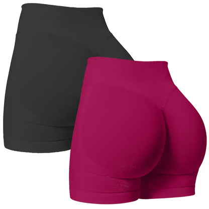 DEEFY Impact Shorts Gymwear Women Yoga Fitness Gym Sportswear Workout Hidden Scrunch Butt Lifting 4.5" Seamless Shorts