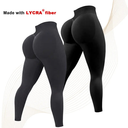 2 Pcs Lycra New Color Impact Leggings Fitness Gymwear, Tummy Control, Scrunch Butt Lifting Sportswear Workout Yoga Gym Pants Women’S Solid High Waist Sports Leggings, High Stretch Seamless Yoga Leggings
