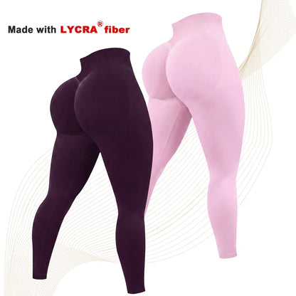 2 Pcs Lycra New Color Impact Leggings Fitness Gymwear, Tummy Control, Scrunch Butt Lifting Sportswear Workout Yoga Gym Pants Women’S Solid High Waist Sports Leggings, High Stretch Seamless Yoga Leggings
