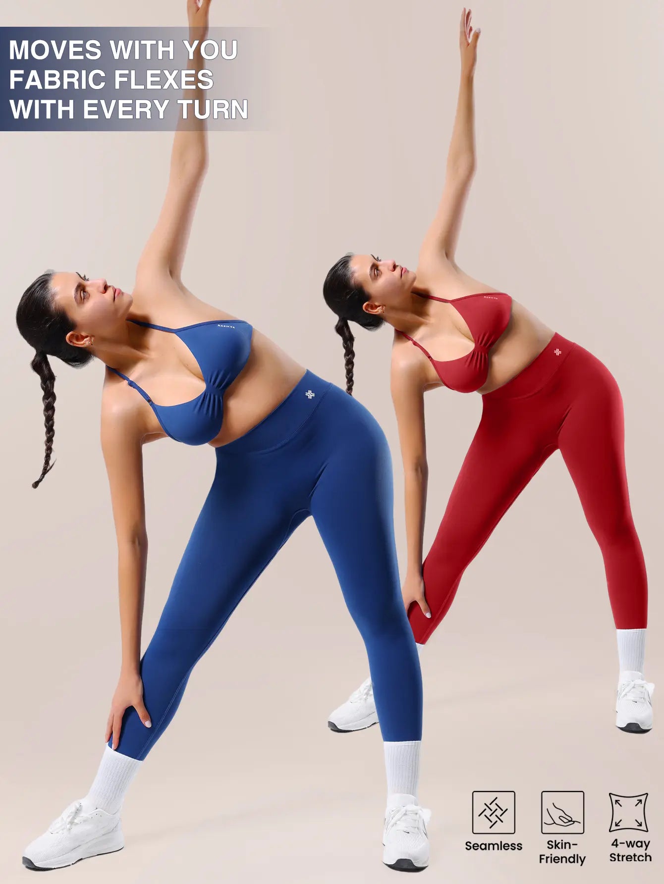 2 Pcs Lycra New Color Impact Leggings Fitness Gymwear, Tummy Control, Scrunch Butt Lifting Sportswear Workout Yoga Gym Pants Women’S Solid High Waist Sports Leggings, High Stretch Seamless Yoga Leggings