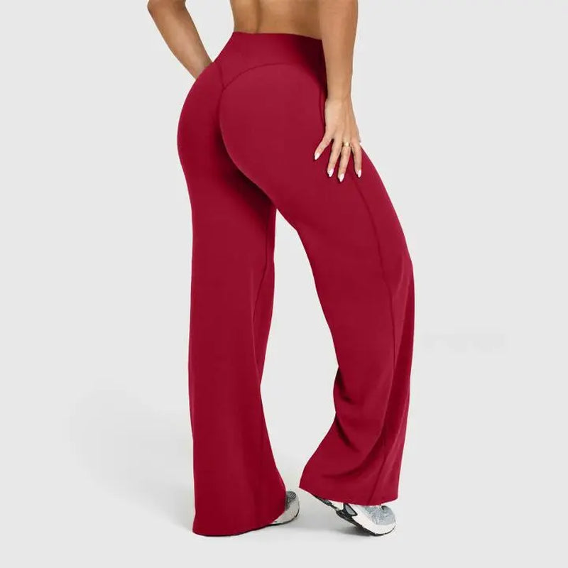 DENFY Softmotion Straight Leg Bottoms 31" Inseam Fitness Gymwear Women Workout Leggings Gym Sportswear Outdoor Sports Yoga Pants Sav Wide Leg Pants