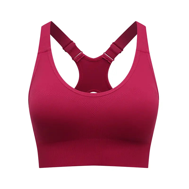 Seamless Racerback Sports Bra for Women, High Support Padded Wireless Crop Top with Adjustable Straps, Athletic Fitted for Yoga & Gym Workout, Gym Clothes Workout, Cropped Activewear, Seamless Lightweight Workout