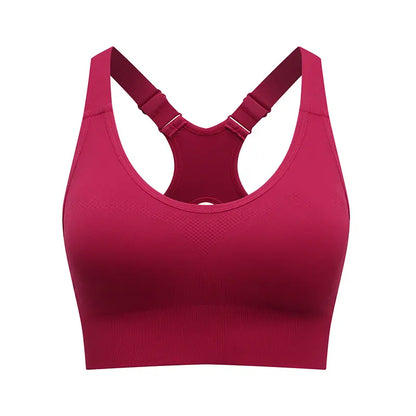 Seamless Racerback Sports Bra for Women, High Support Padded Wireless Crop Top with Adjustable Straps, Athletic Fitted for Yoga & Gym Workout, Gym Clothes Workout, Cropped Activewear, Seamless Lightweight Workout
