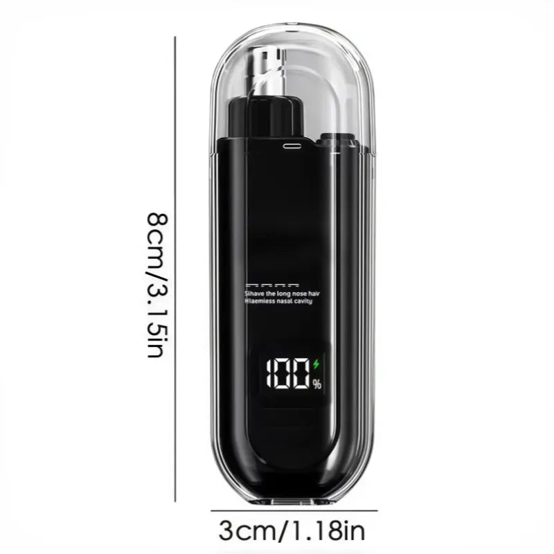 2026 New Nose & Ear Hair Trimmer for Men, Rechargeable Painless Facial Hair Shaver with LED Display, IPX7 Waterproof, Dual Edge Blades, Compact Portable Design, Secure Distance Trimming, Abs Face Smoothing Function, Storage Box, Painless Trim, 360 Degree,