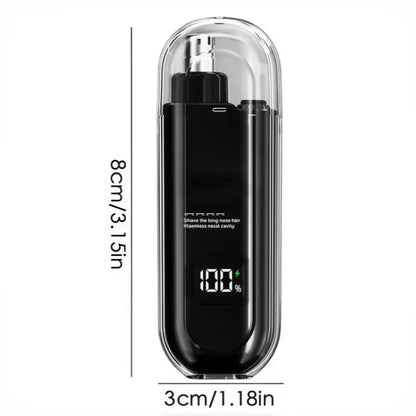 2026 New Nose & Ear Hair Trimmer for Men, Rechargeable Painless Facial Hair Shaver with LED Display, IPX7 Waterproof, Dual Edge Blades, Compact Portable Design, Secure Distance Trimming, Abs Face Smoothing Function, Storage Box, Painless Trim, 360 Degree,