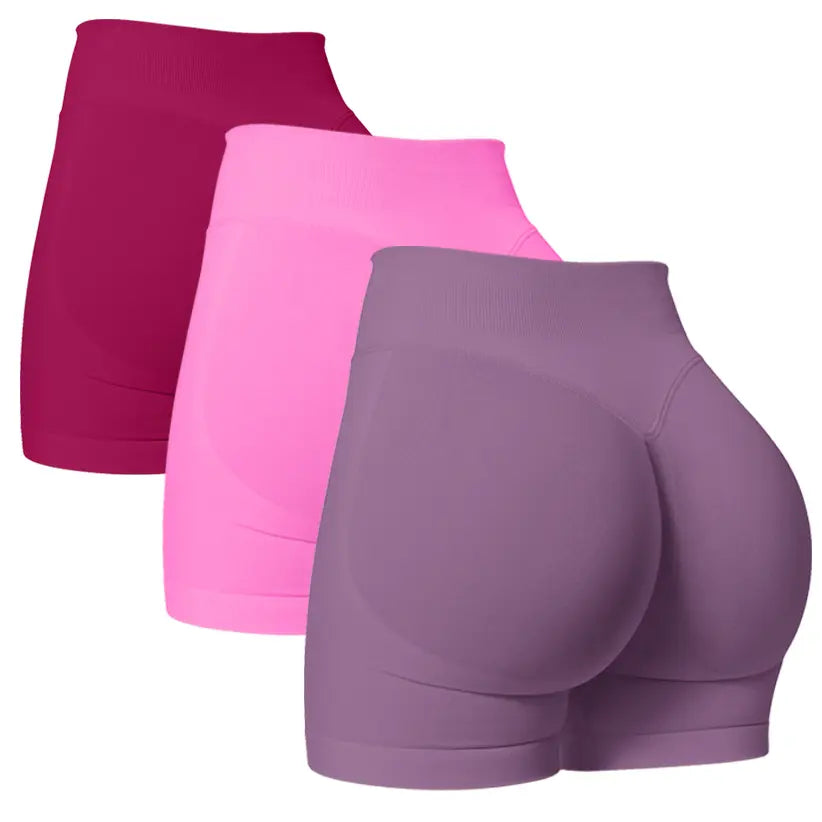 DEEFY Impact Shorts Gymwear Women Yoga Fitness Gym Sportswear Workout Hidden Scrunch Butt Lifting 4.5" Seamless Shorts