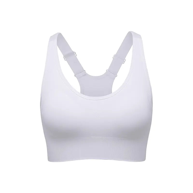 Seamless Racerback Sports Bra for Women, High Support Padded Wireless Crop Top with Adjustable Straps, Athletic Fitted for Yoga & Gym Workout, Gym Clothes Workout, Cropped Activewear, Seamless Lightweight Workout