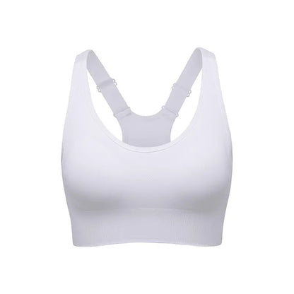 Seamless Racerback Sports Bra for Women, High Support Padded Wireless Crop Top with Adjustable Straps, Athletic Fitted for Yoga & Gym Workout, Gym Clothes Workout, Cropped Activewear, Seamless Lightweight Workout