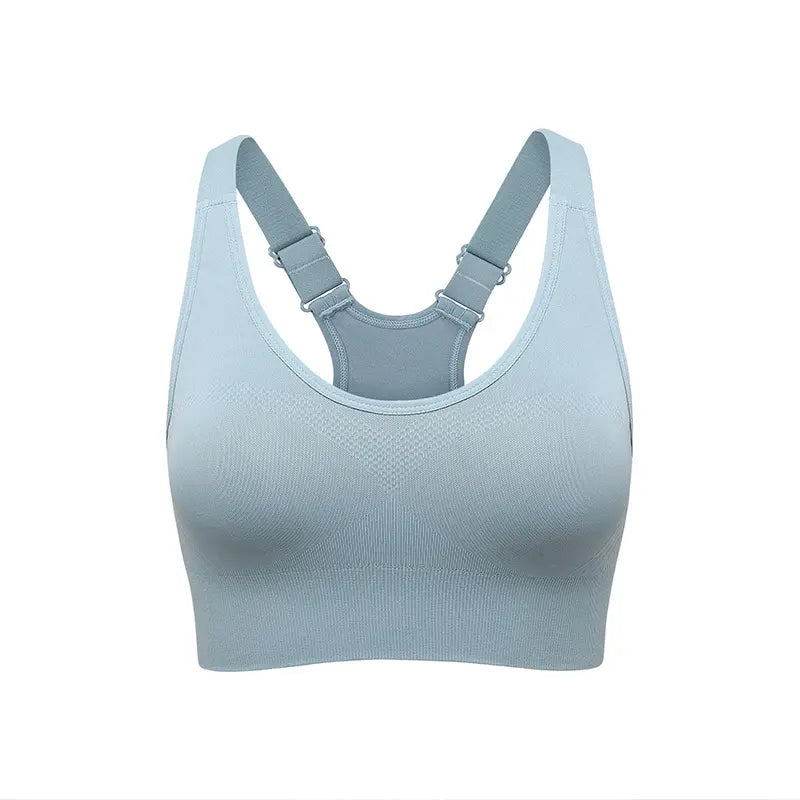 Seamless Racerback Sports Bra for Women, High Support Padded Wireless Crop Top with Adjustable Straps, Athletic Fitted for Yoga & Gym Workout, Gym Clothes Workout, Cropped Activewear, Seamless Lightweight Workout