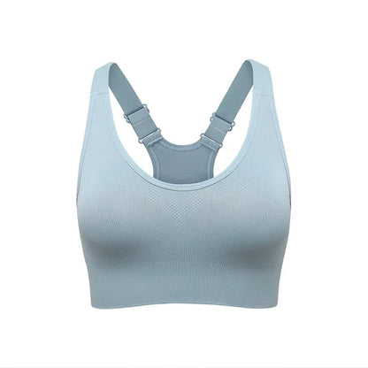 Seamless Racerback Sports Bra for Women, High Support Padded Wireless Crop Top with Adjustable Straps, Athletic Fitted for Yoga & Gym Workout, Gym Clothes Workout, Cropped Activewear, Seamless Lightweight Workout