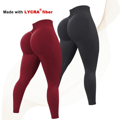 2 Pcs Lycra New Color Impact Leggings Fitness Gymwear, Tummy Control, Scrunch Butt Lifting Sportswear Workout Yoga Gym Pants Women’S Solid High Waist Sports Leggings, High Stretch Seamless Yoga Leggings