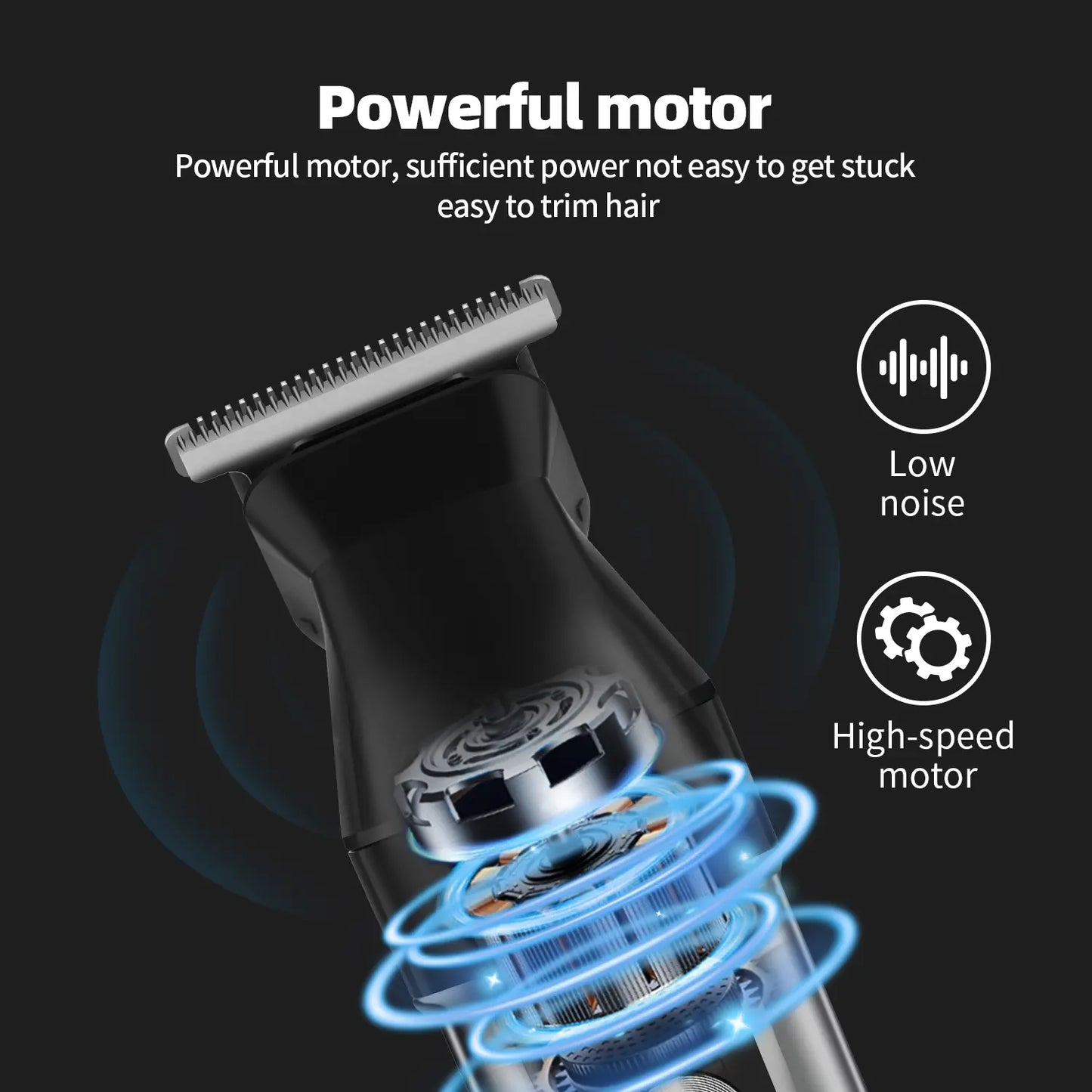 HIENA Series Multifunctional 11-Piece Beard and Hair Trimmer, Suitable for Face, Head, and Body, Self-Sharpening Metal Blades, Multiple Length Settings (3-6-9-12 Mm), Model HYN-T25