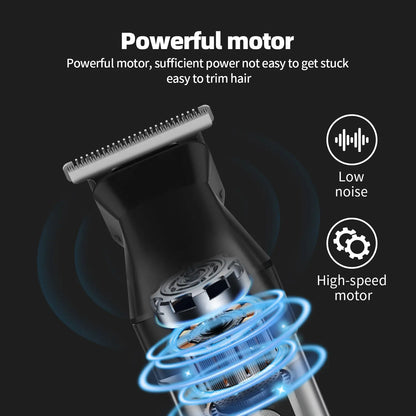 HIENA Series Multifunctional 11-Piece Beard and Hair Trimmer, Suitable for Face, Head, and Body, Self-Sharpening Metal Blades, Multiple Length Settings (3-6-9-12 Mm), Model HYN-T25