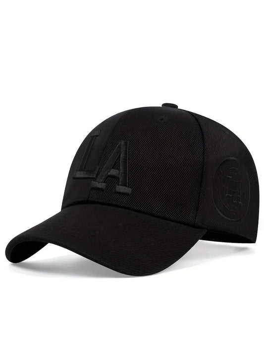 LA Letter Embroidered Baseball Cap, Cool Casual Outdoor Sports Hat for Men & Women, Adjustable Sun Protection Cap for Daily Wear