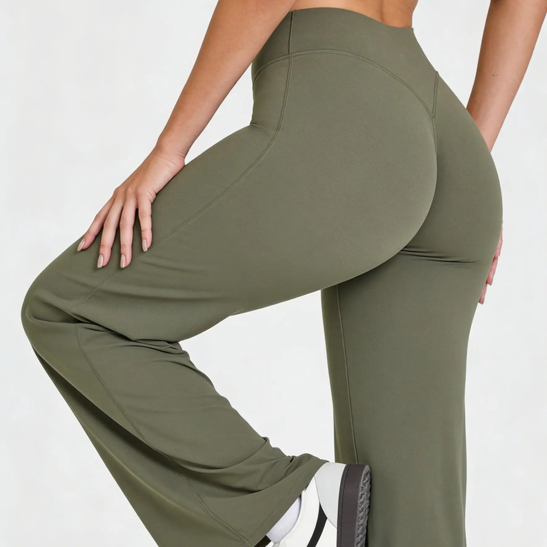 DENFY Softmotion Straight Leg Bottoms 31" Inseam Fitness Gymwear Women Workout Leggings Gym Sportswear Outdoor Sports Yoga Pants Sav Wide Leg Pants