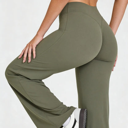 DENFY Softmotion Straight Leg Bottoms 31" Inseam Fitness Gymwear Women Workout Leggings Gym Sportswear Outdoor Sports Yoga Pants Sav Wide Leg Pants