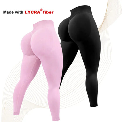 2 Pcs Lycra New Color Impact Leggings Fitness Gymwear, Tummy Control, Scrunch Butt Lifting Sportswear Workout Yoga Gym Pants Women’S Solid High Waist Sports Leggings, High Stretch Seamless Yoga Leggings