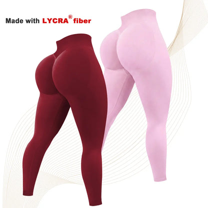 2 Pcs Lycra New Color Impact Leggings Fitness Gymwear, Tummy Control, Scrunch Butt Lifting Sportswear Workout Yoga Gym Pants Women’S Solid High Waist Sports Leggings, High Stretch Seamless Yoga Leggings