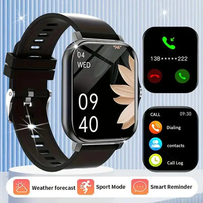 High-Definition Full-Screen Touchscreen Smartwatch for Men & Women, Bluetooth Wearable Tech with Call/Message Notifications, Step Counting, Calorie Tracker, Fitness Modes, Valentine'S Day Gift, Compatible with Iphone & Android Smartphone Black, Devices, R