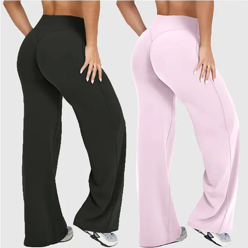 DENFY Softmotion Straight Leg Bottoms 31" Inseam Fitness Gymwear Women Workout Leggings Gym Sportswear Outdoor Sports Yoga Pants Sav Wide Leg Pants