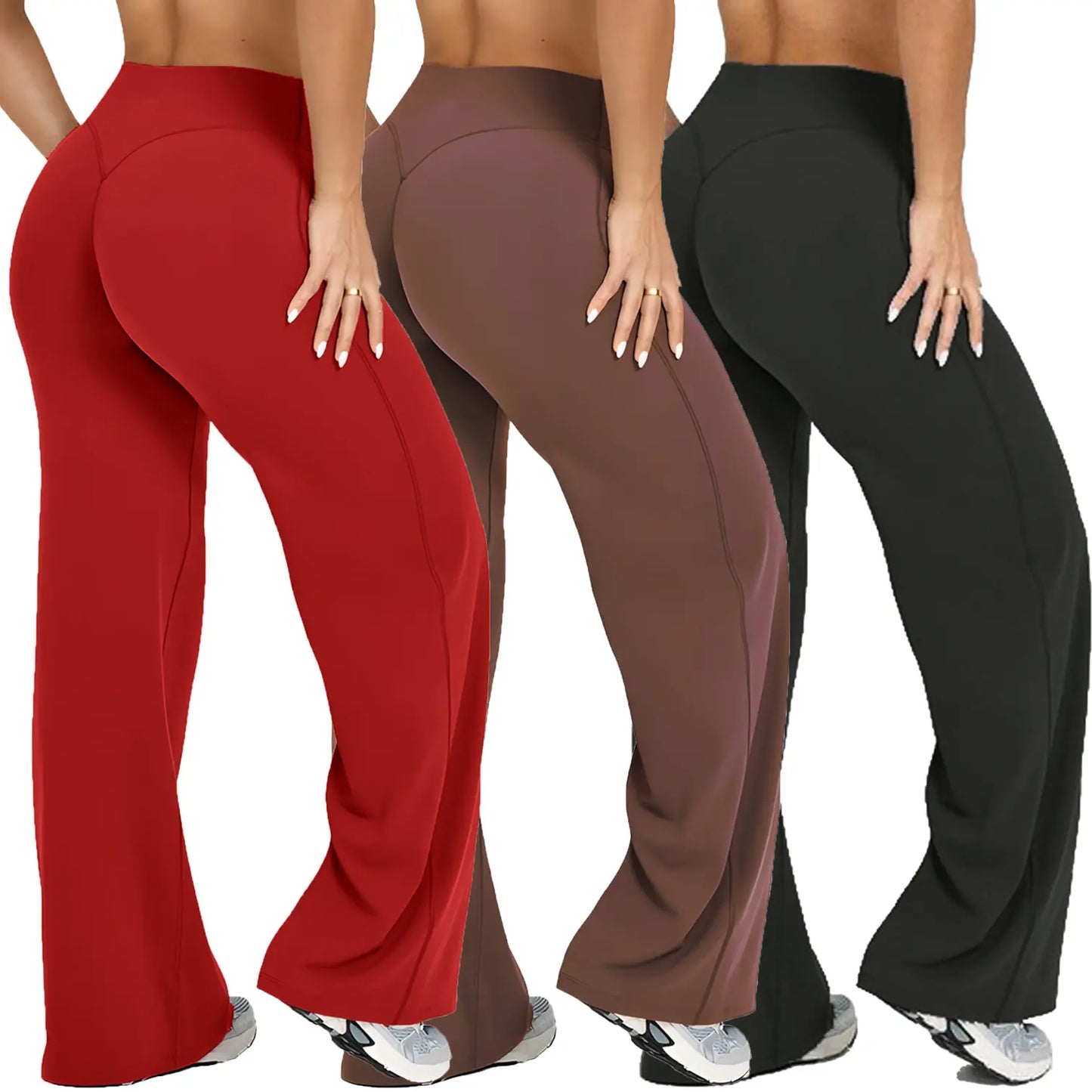 DENFY Softmotion Straight Leg Bottoms 31" Inseam Fitness Gymwear Women Workout Leggings Gym Sportswear Outdoor Sports Yoga Pants Sav Wide Leg Pants