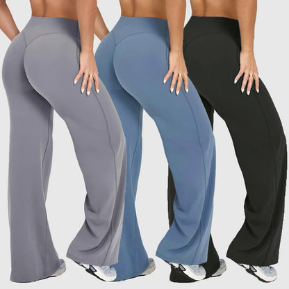 DENFY Softmotion Straight Leg Bottoms 31" Inseam Fitness Gymwear Women Workout Leggings Gym Sportswear Outdoor Sports Yoga Pants Sav Wide Leg Pants