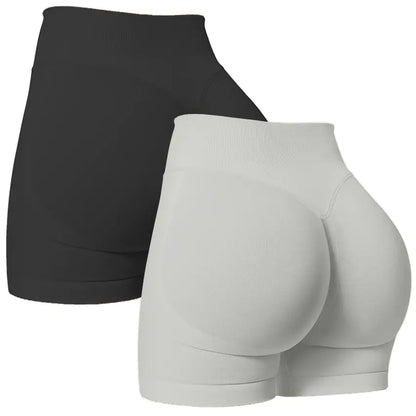 DEEFY Impact Shorts Gymwear Women Yoga Fitness Gym Sportswear Workout Hidden Scrunch Butt Lifting 4.5" Seamless Shorts