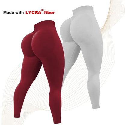 2 Pcs Lycra New Color Impact Leggings Fitness Gymwear, Tummy Control, Scrunch Butt Lifting Sportswear Workout Yoga Gym Pants Women’S Solid High Waist Sports Leggings, High Stretch Seamless Yoga Leggings