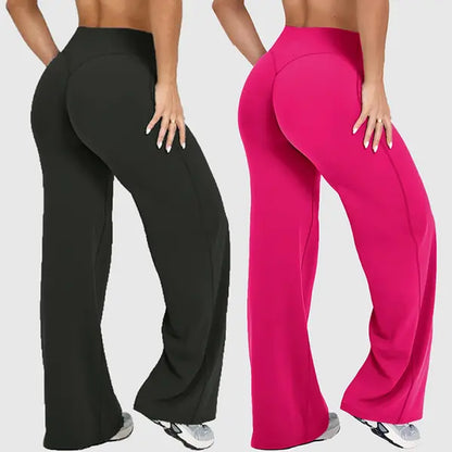 DENFY Softmotion Straight Leg Bottoms 31" Inseam Fitness Gymwear Women Workout Leggings Gym Sportswear Outdoor Sports Yoga Pants Sav Wide Leg Pants
