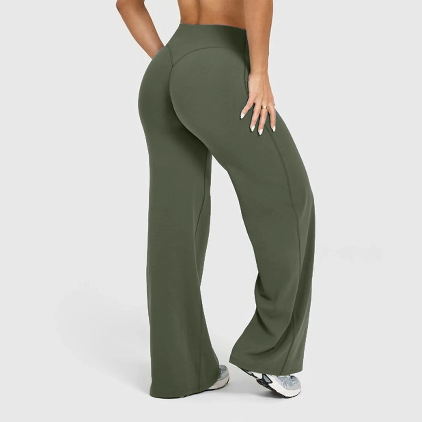 DENFY Softmotion Straight Leg Bottoms 31" Inseam Fitness Gymwear Women Workout Leggings Gym Sportswear Outdoor Sports Yoga Pants Sav Wide Leg Pants
