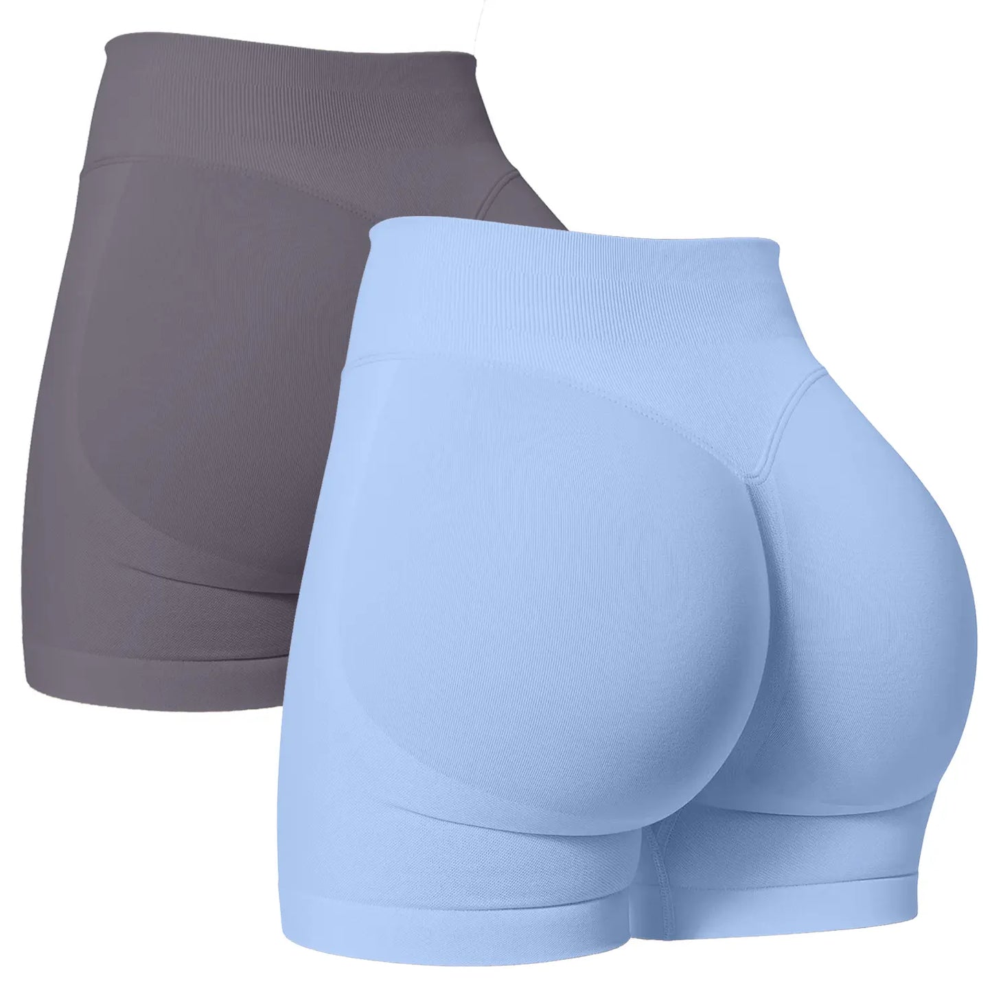 DEEFY Impact Shorts Gymwear Women Yoga Fitness Gym Sportswear Workout Hidden Scrunch Butt Lifting 4.5" Seamless Shorts
