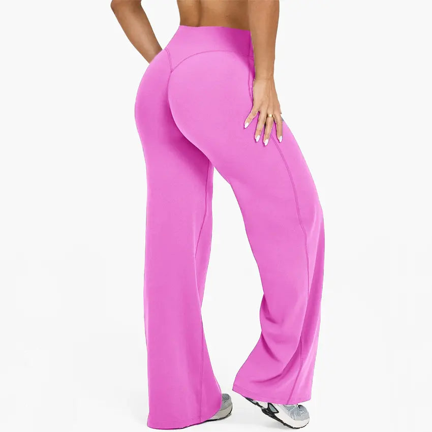 DENFY Softmotion Straight Leg Bottoms 31" Inseam Fitness Gymwear Women Workout Leggings Gym Sportswear Outdoor Sports Yoga Pants Sav Wide Leg Pants