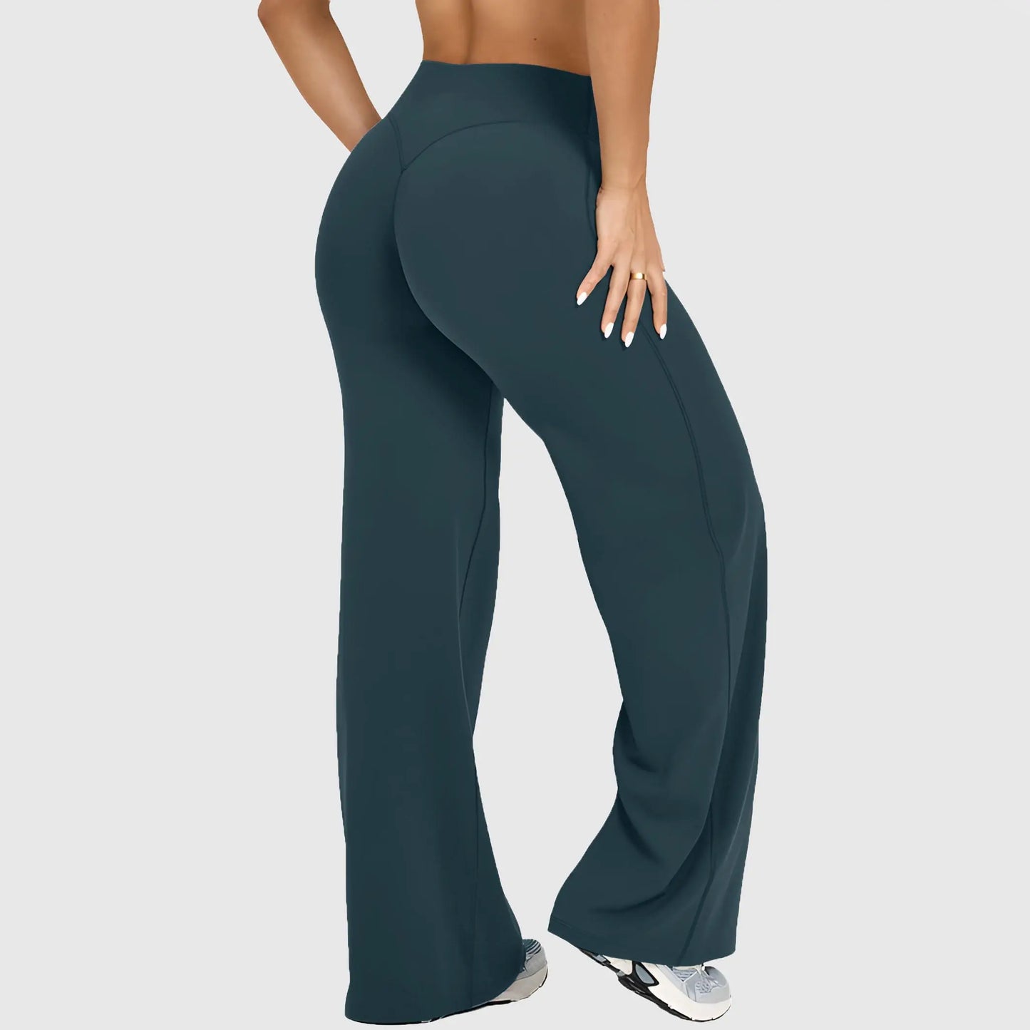DENFY Softmotion Straight Leg Bottoms 31" Inseam Fitness Gymwear Women Workout Leggings Gym Sportswear Outdoor Sports Yoga Pants Sav Wide Leg Pants