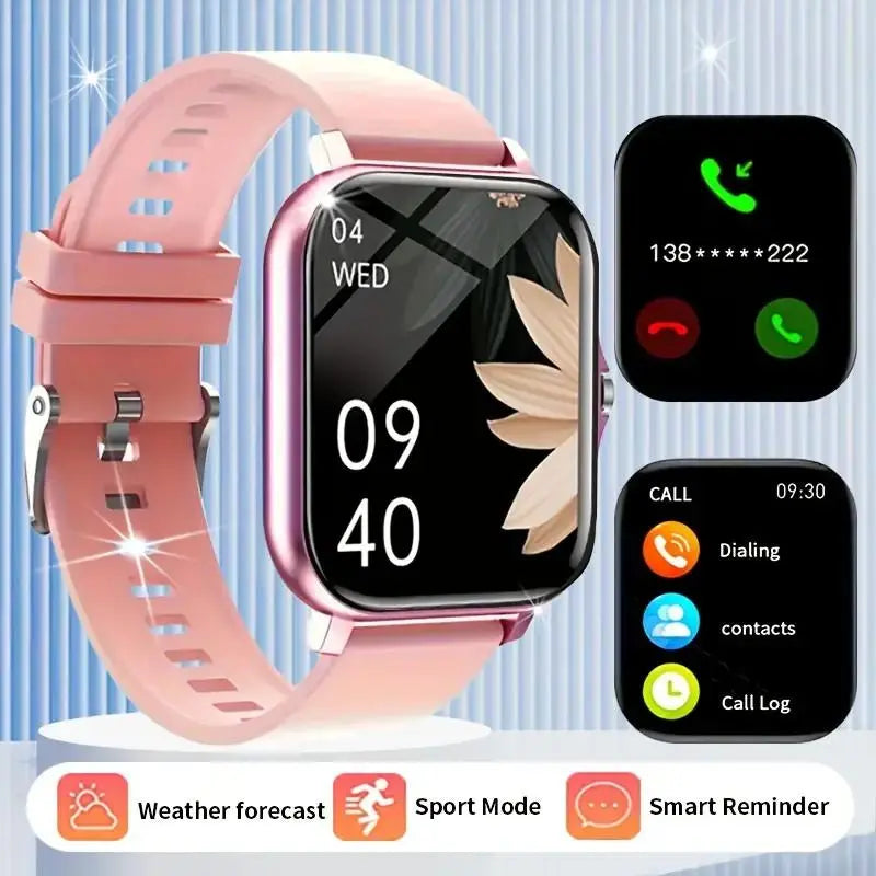 High-Definition Full-Screen Touchscreen Smartwatch for Men & Women, Bluetooth Wearable Tech with Call/Message Notifications, Step Counting, Calorie Tracker, Fitness Modes, Valentine'S Day Gift, Compatible with Iphone & Android Smartphone Black, Devices, R