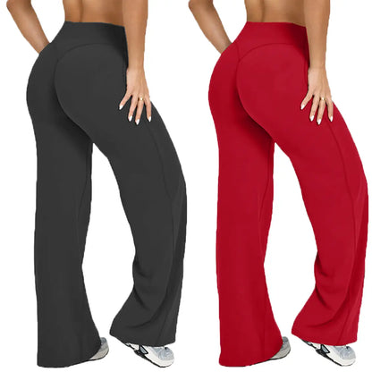 DENFY Softmotion Straight Leg Bottoms 31" Inseam Fitness Gymwear Women Workout Leggings Gym Sportswear Outdoor Sports Yoga Pants Sav Wide Leg Pants